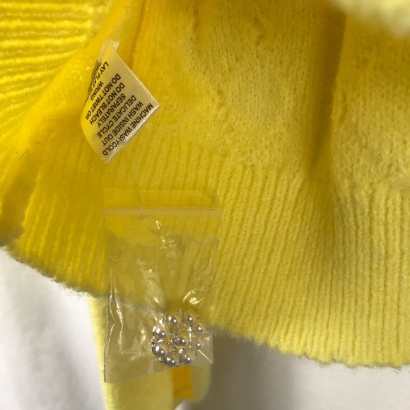 WITTY FOX Cardiganan Sweater w/Flower Sleeves and Pearl Buttons XL - Picture 5 of 7